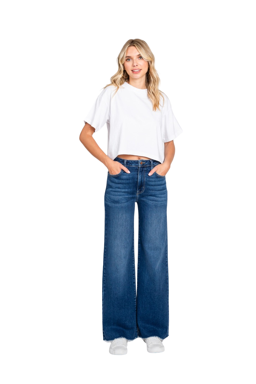 Apparel- Letter To Juliet Paola A-Line Wide Scissor Cut Jeans