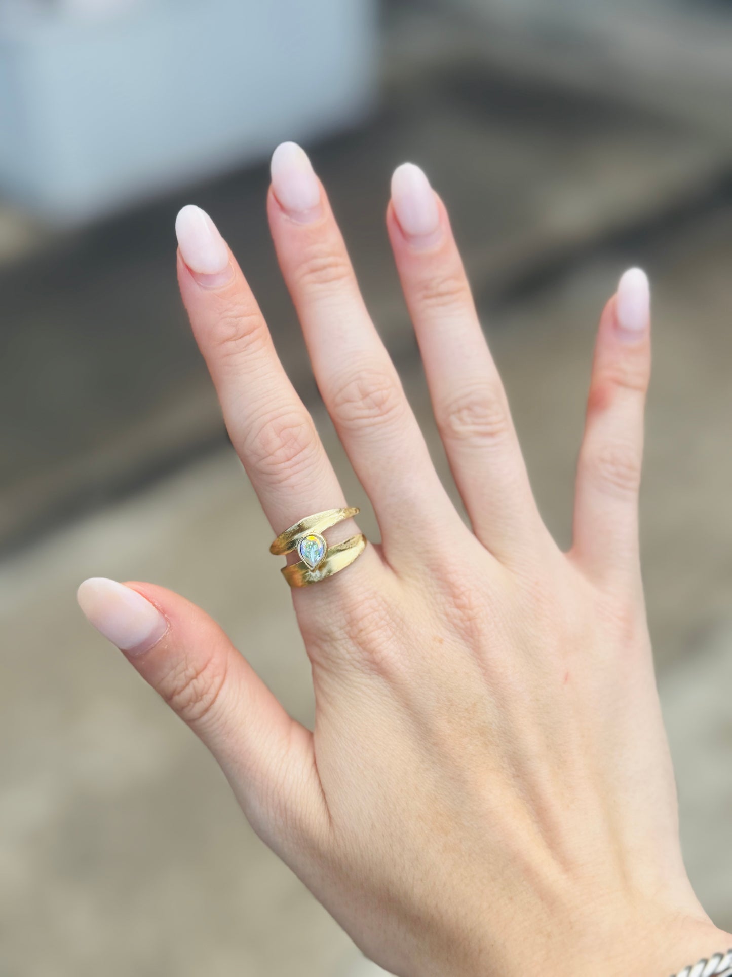 Rings- Kalliope Bronze Swirl Crystal Ring