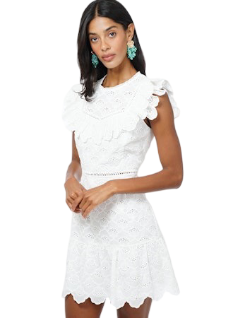 Nisha Cotton Eyelet Embroidered Mini Dress | Adelyn Rae S / White Nisha Cotton Eyelet Embroidered Mini Dress | Adelyn Rae S / White