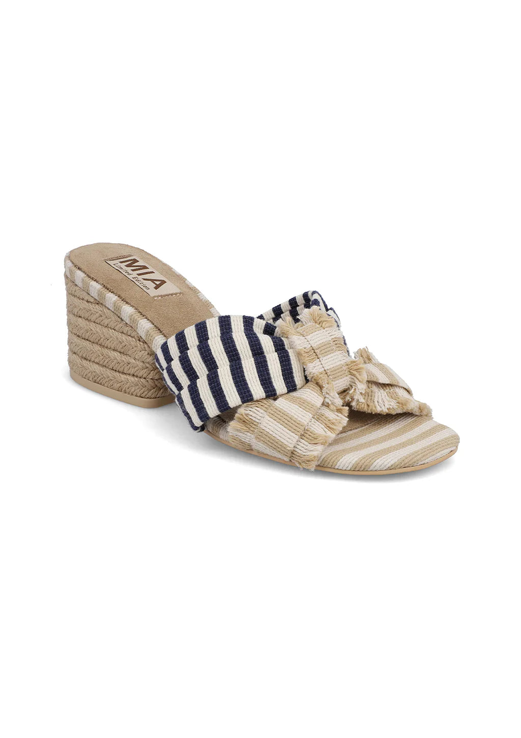 Shoes- MIA Isandra Raffia Bow Heel