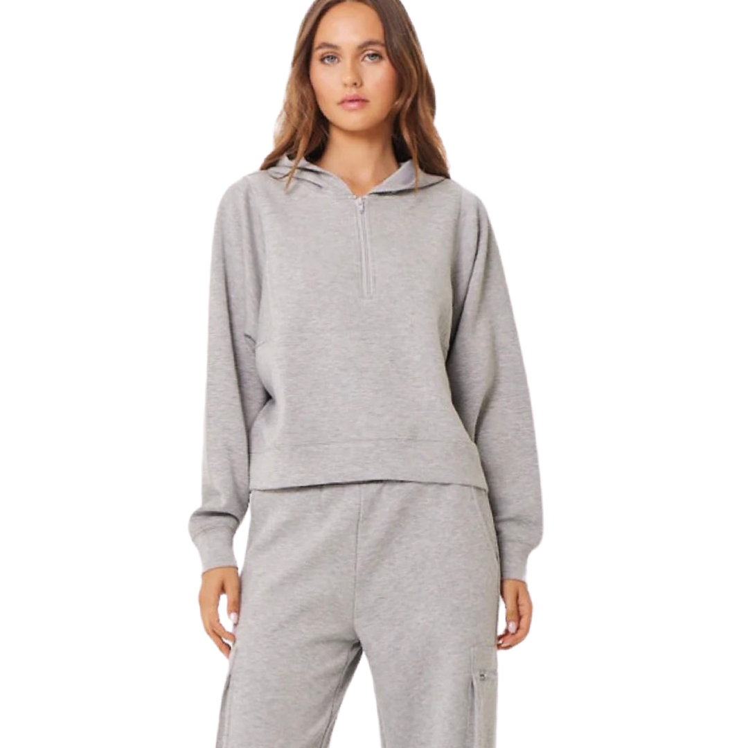 Apparel- Vintage Havana Cloud Fleece 1/2 Zip Pullover Hoodie