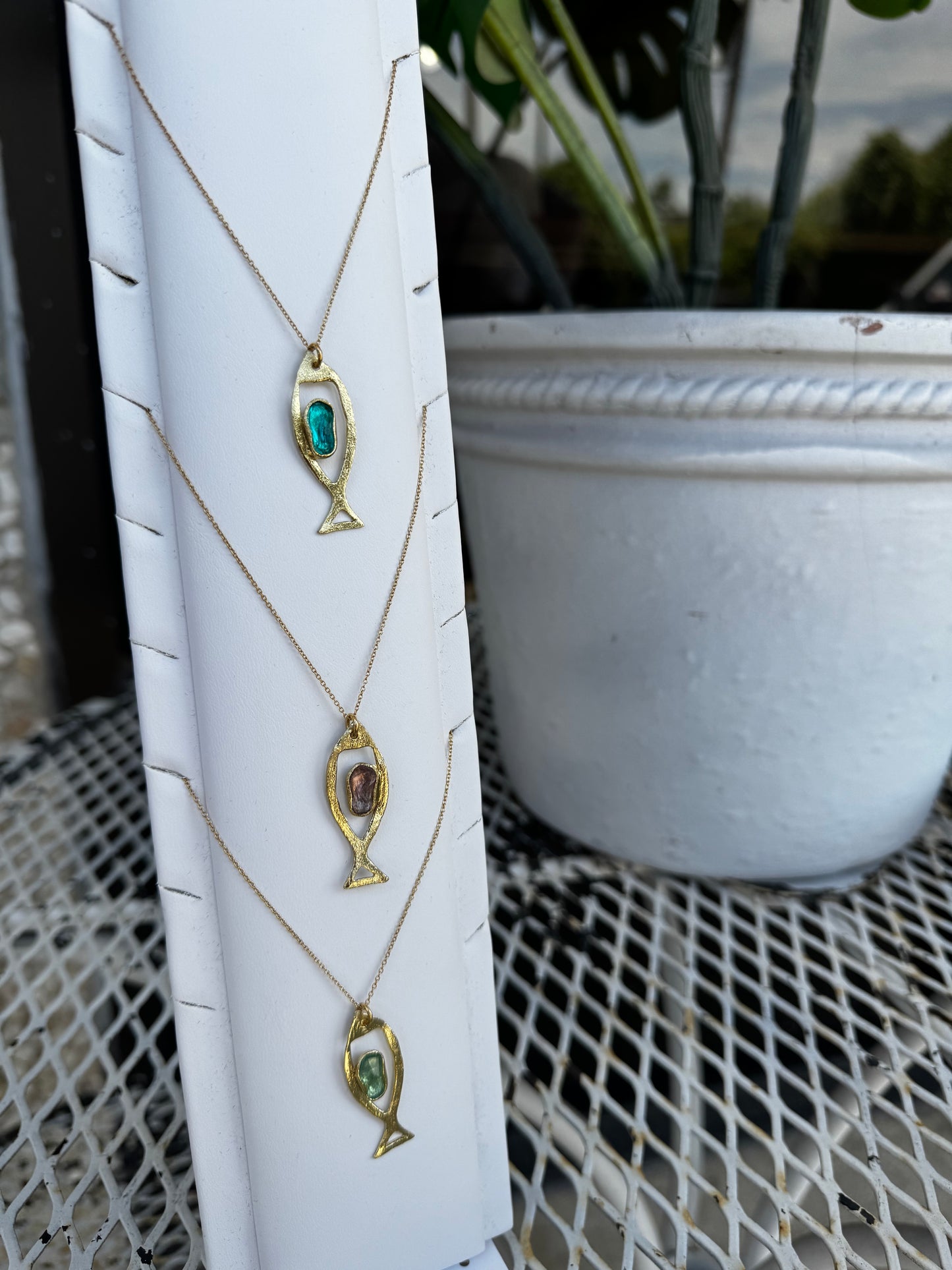 Necklaces- Kalliope Fish and Crystal Necklace