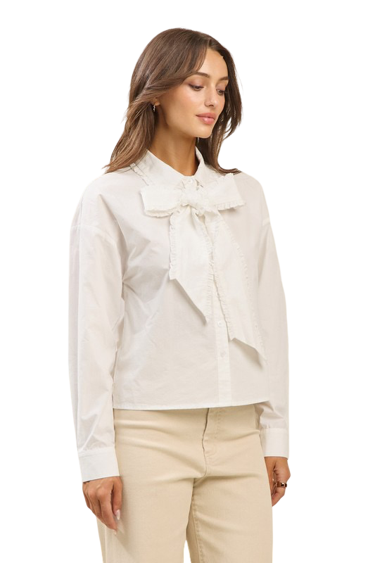 Apparel- Able Top Bow Front Blouse