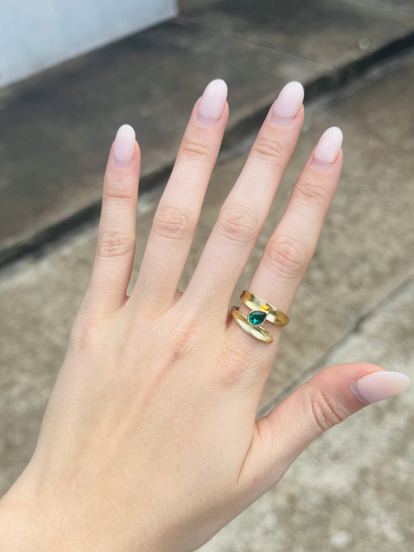 Rings- Kalliope Bronze Swirl Crystal Ring