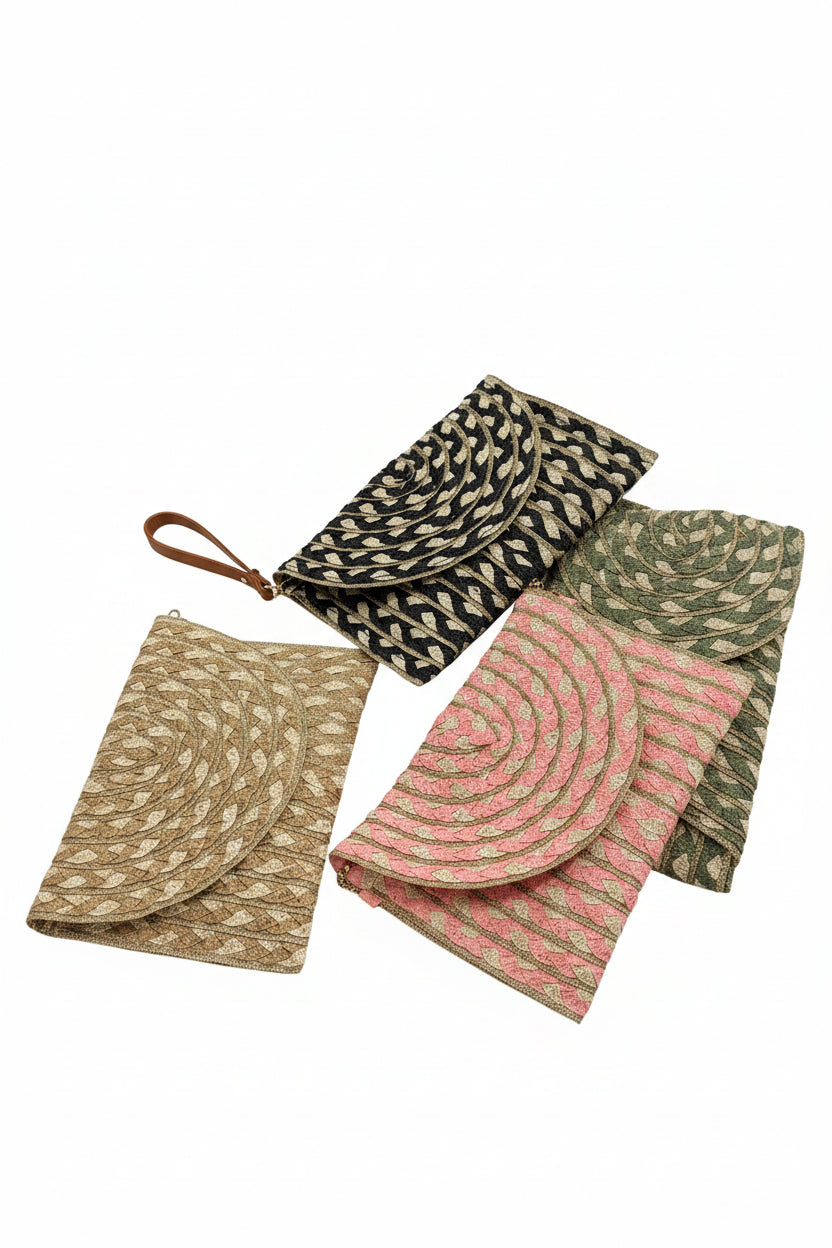 Alexa Koi Straw Summer Clutch