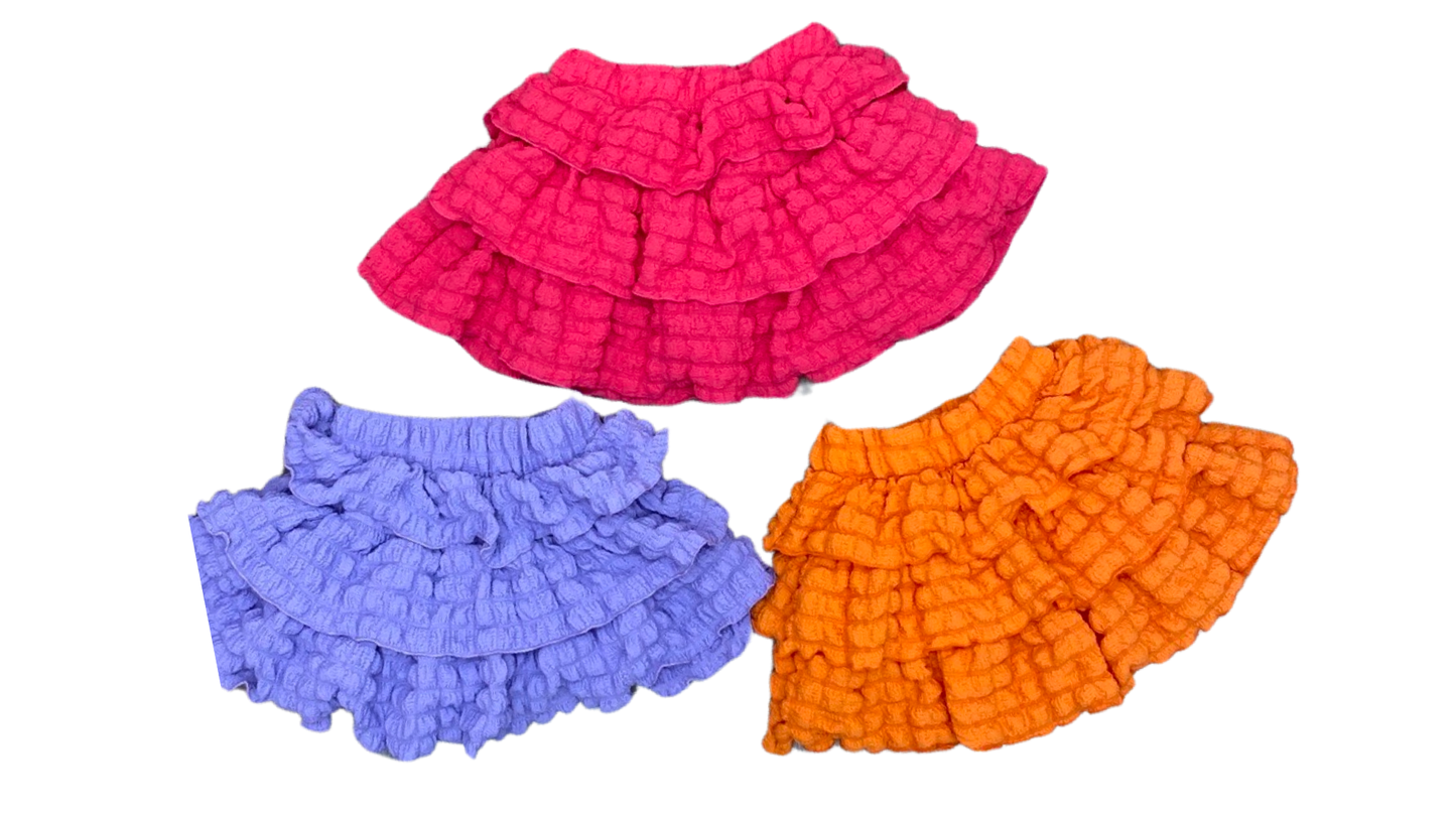 Girls- Erge Crushed Jacquard Skirt