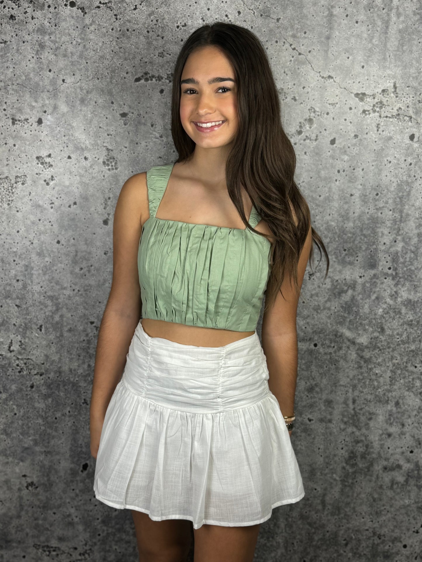 Girls- If So Gathered Crop Top