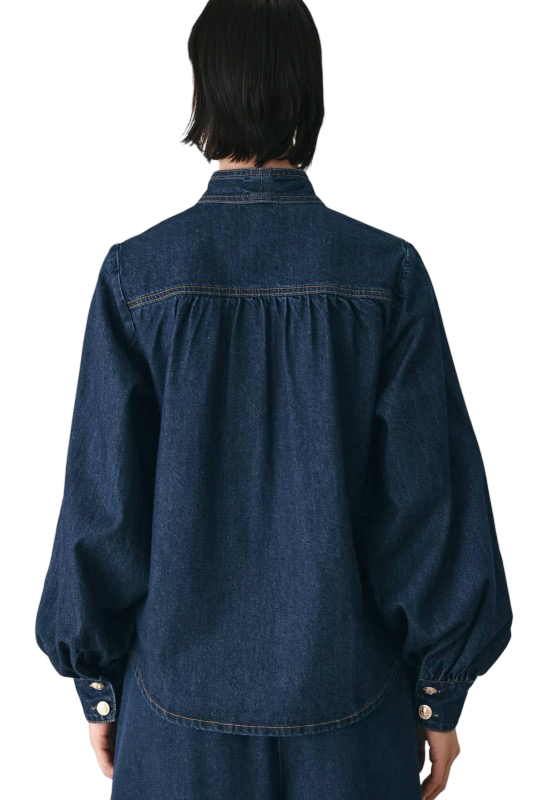 Flying Tomato Denim Tie Front Top