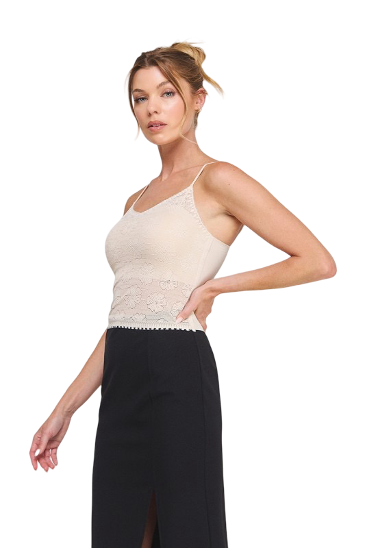 Apparel-Allie Rose Scalloped Bralette Cami