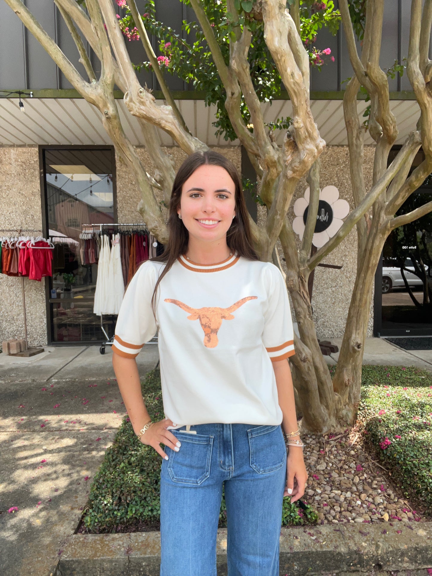 Apparel-Capri Design Game Day Sweater Top