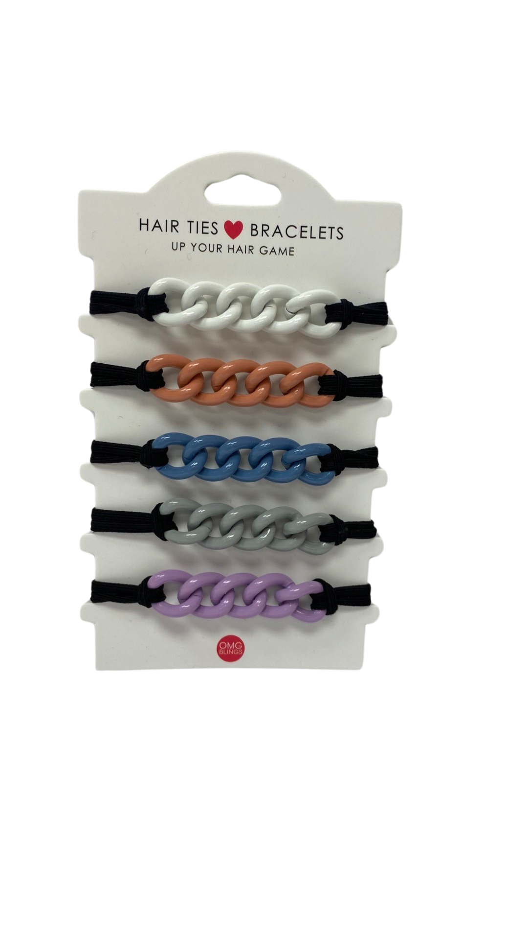 Hair Ties- M&E Bling 5 Piece Hair Tie Bracelet Set