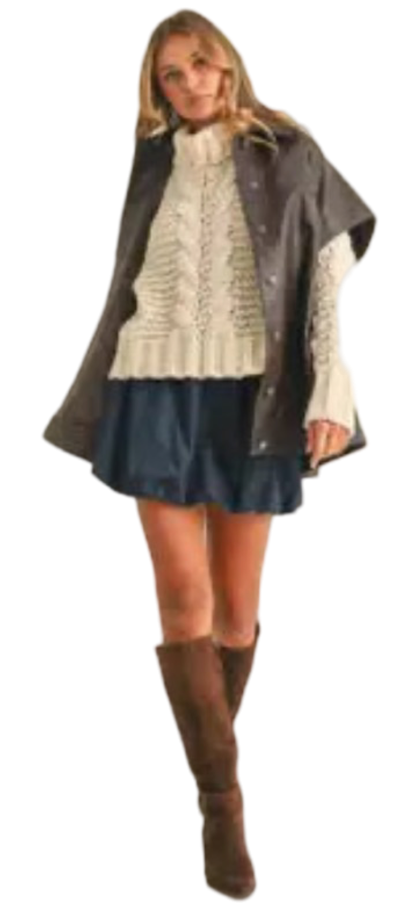 Apparel- Klesis Oversized Faux Leather Vest with Pockets