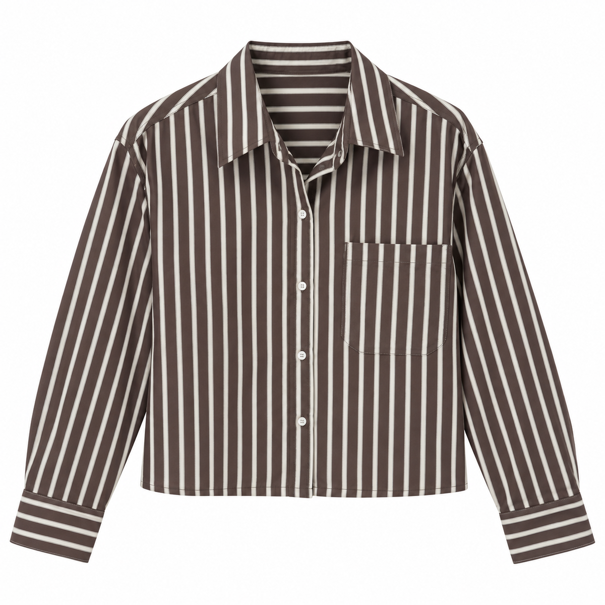 Olivaceous Evie Striped Button Down Top
