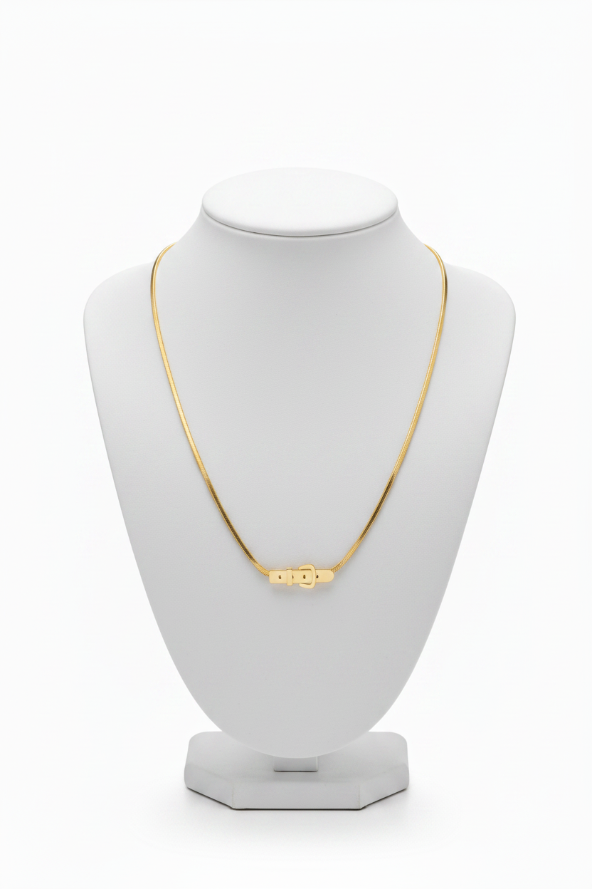 Necklaces- M&E Bling Stainless Steel Herringbone Chain Necklace