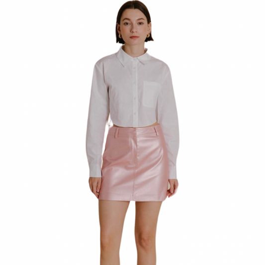 Apparel- Aureum Vegan Leather Mini Skirt
