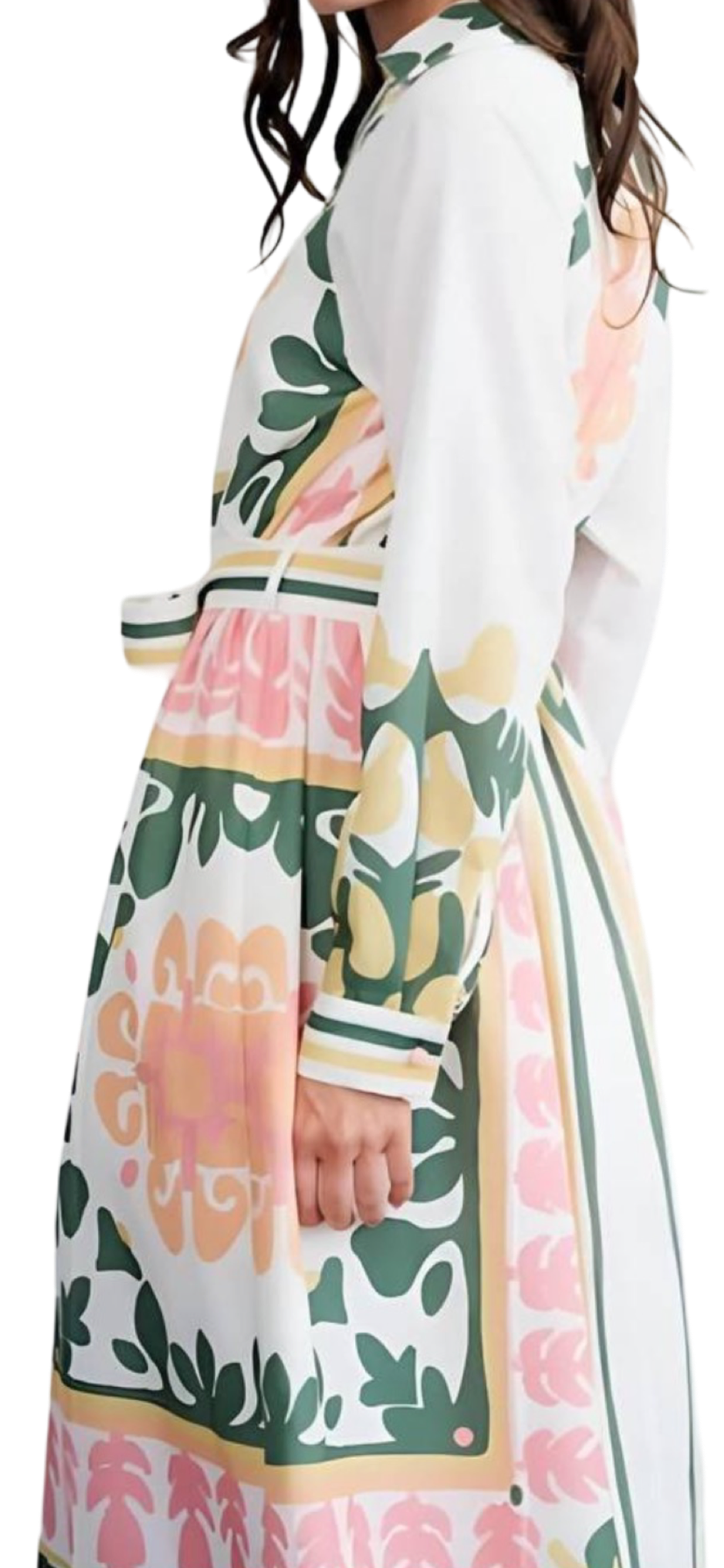 Apparel- Ciebon Engineered Lemon Print Midi Dress