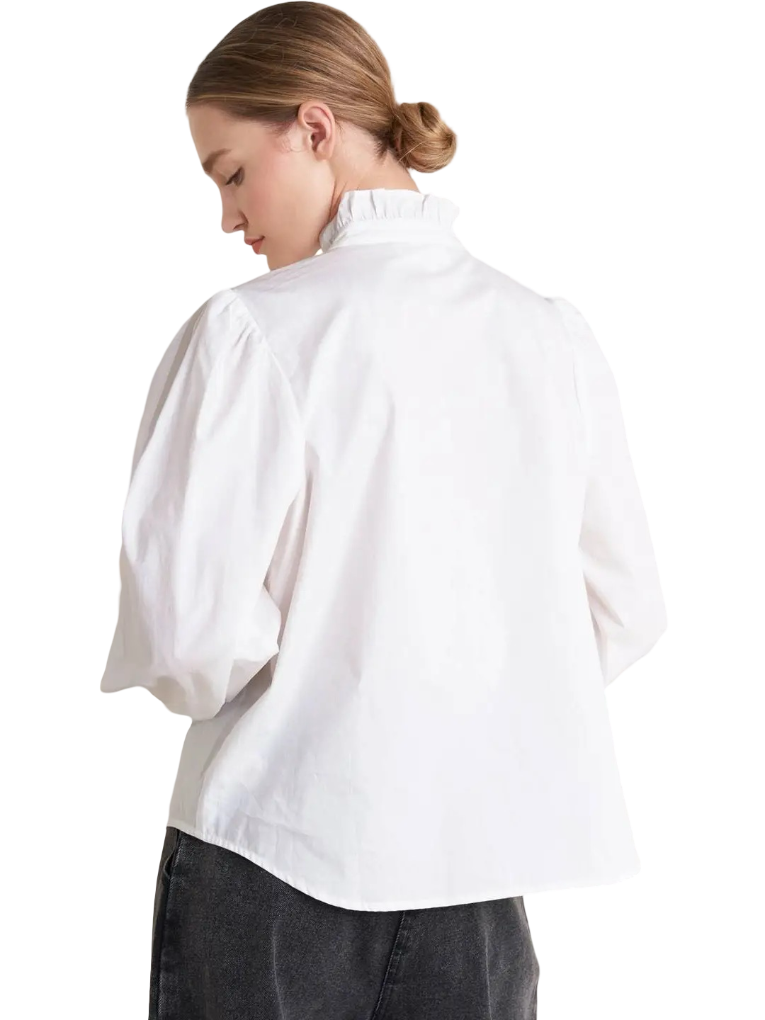 Apparel- Flying Tomato Ruffled Detail Woven Top