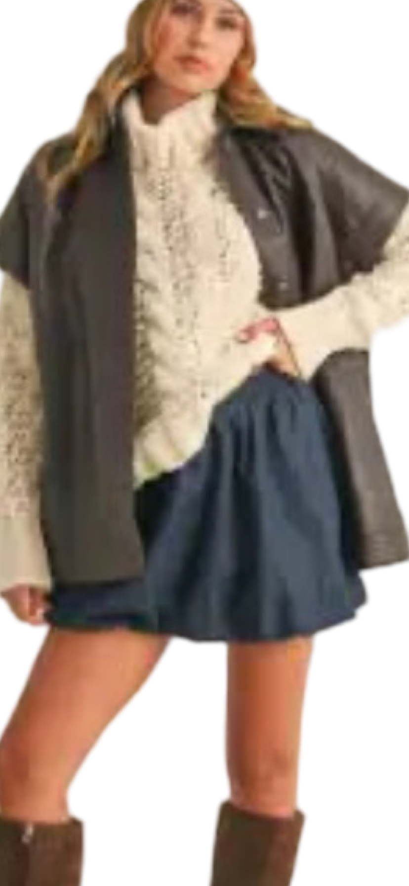Apparel- Klesis Oversized Faux Leather Vest with Pockets