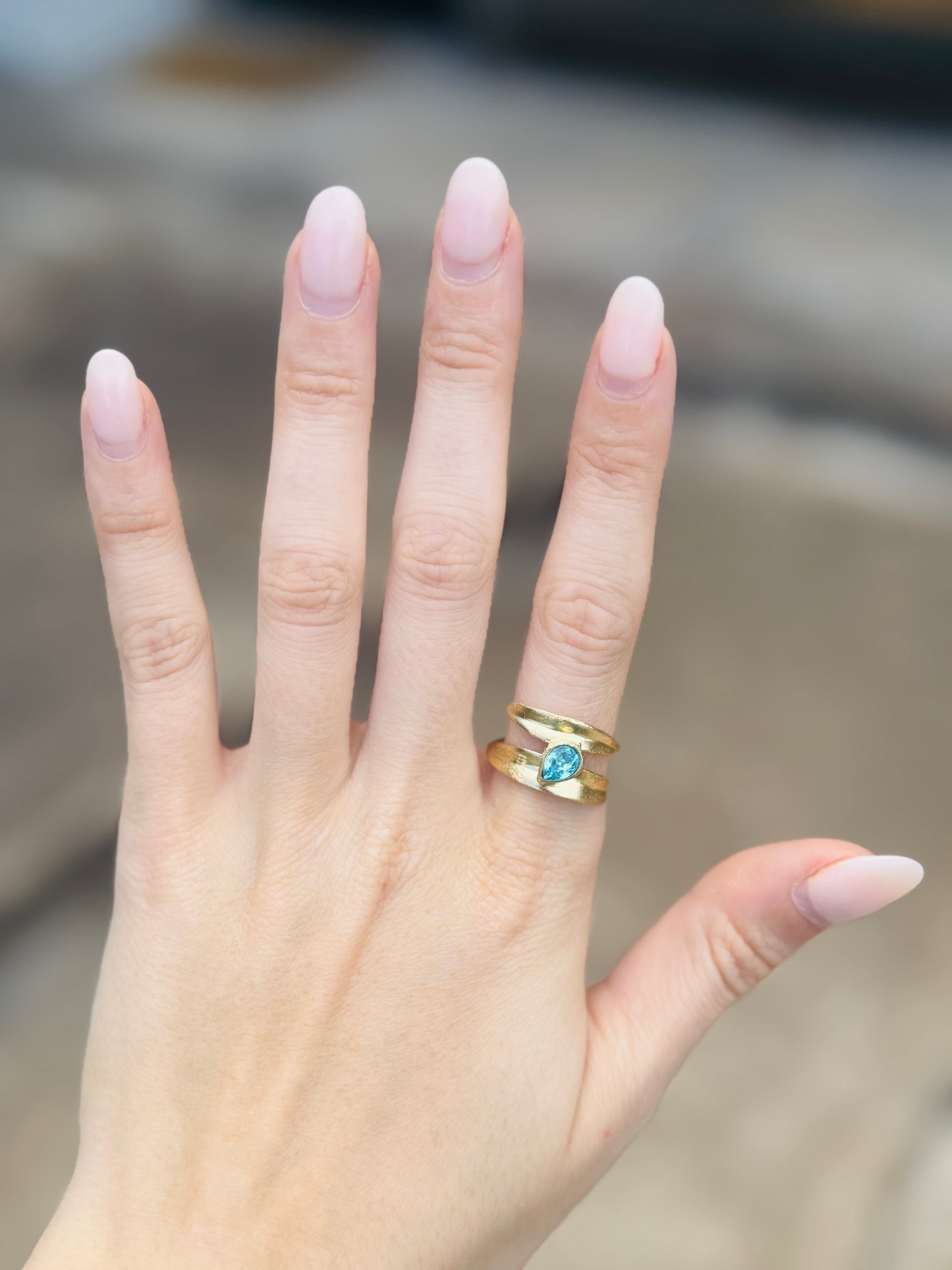 Rings- Kalliope Bronze Swirl Crystal Ring