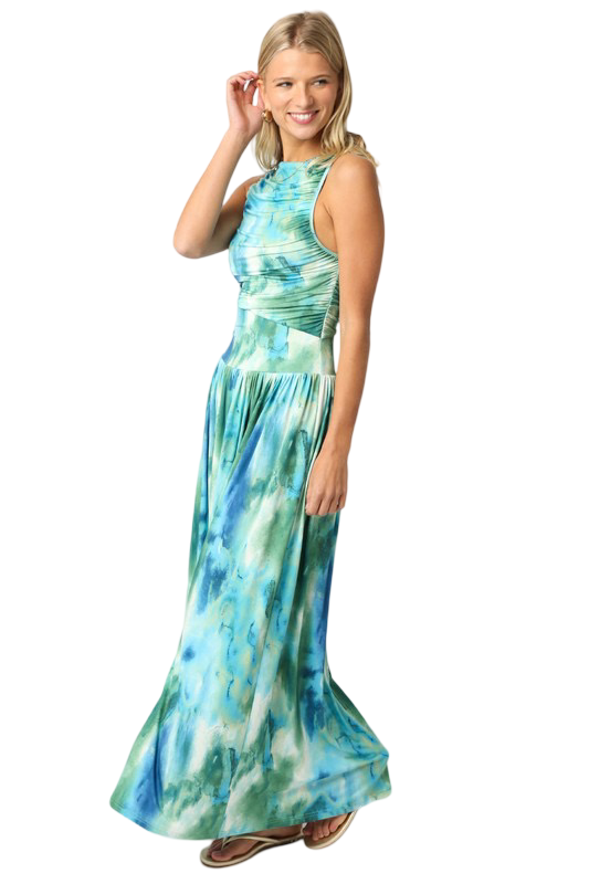Apparel-Olivaceous Terrie Blue Max Dress