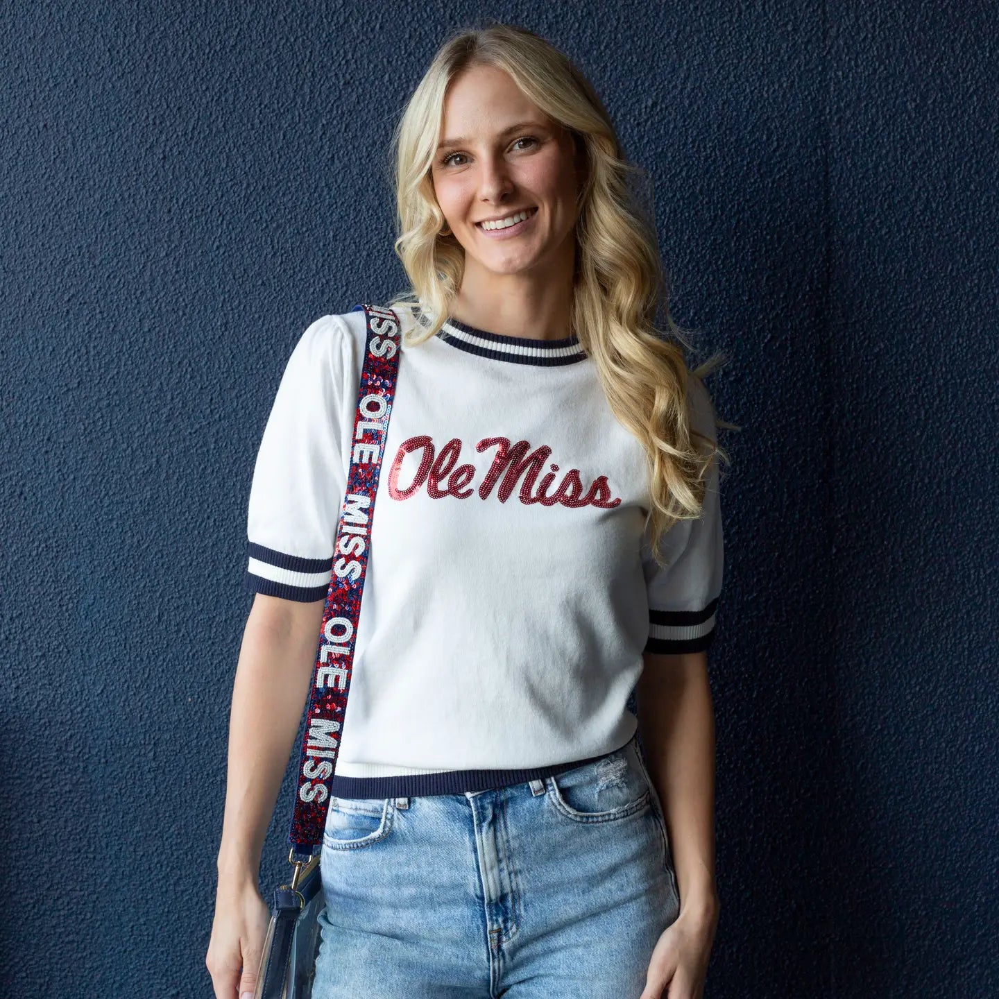 Apparel-Capri Design Game Day Sweater Top