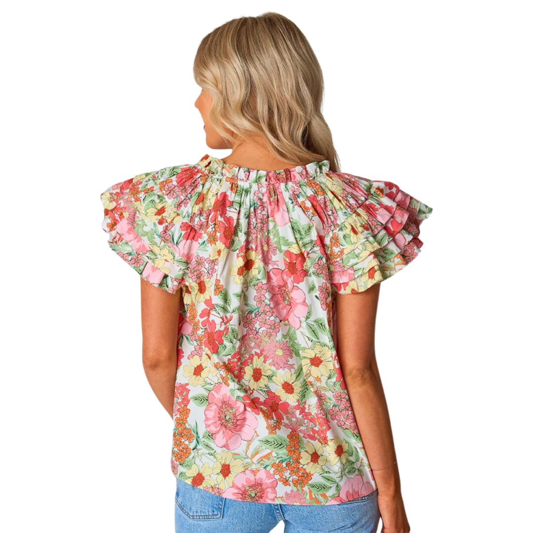 Apparel- Buddy Love Carla Ruffle Eyelet Top