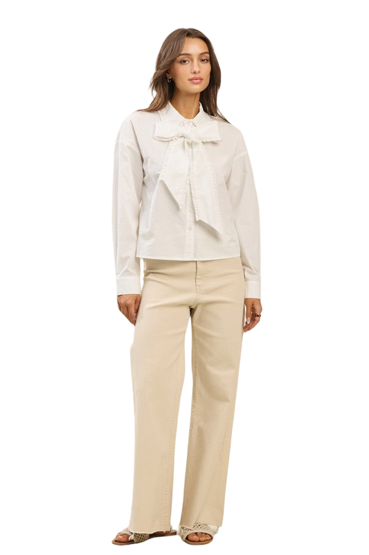 Apparel- Able Top Bow Front Blouse