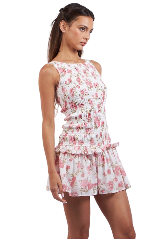 Apparel- Sky to Moon Smocked Body Ruffle Mini Dress