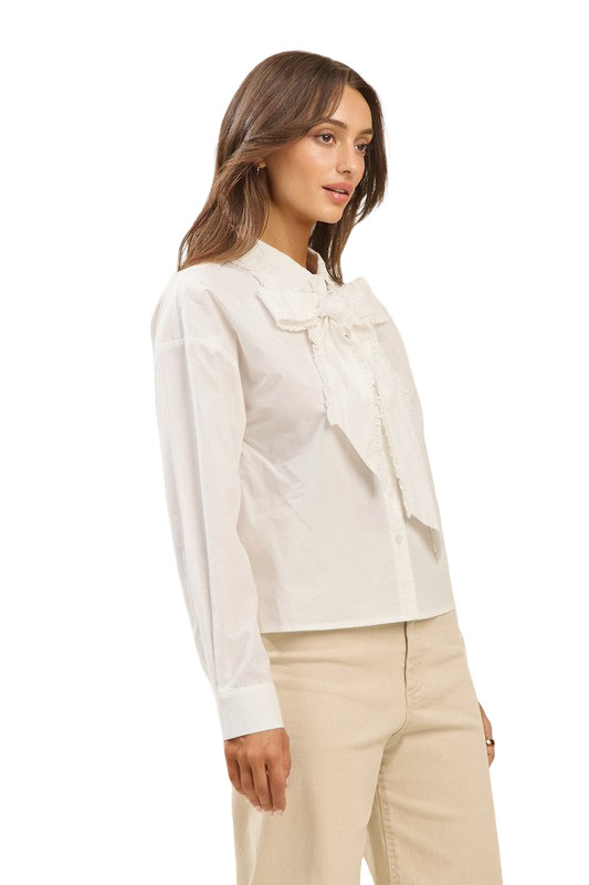 Apparel- Able Top Bow Front Blouse