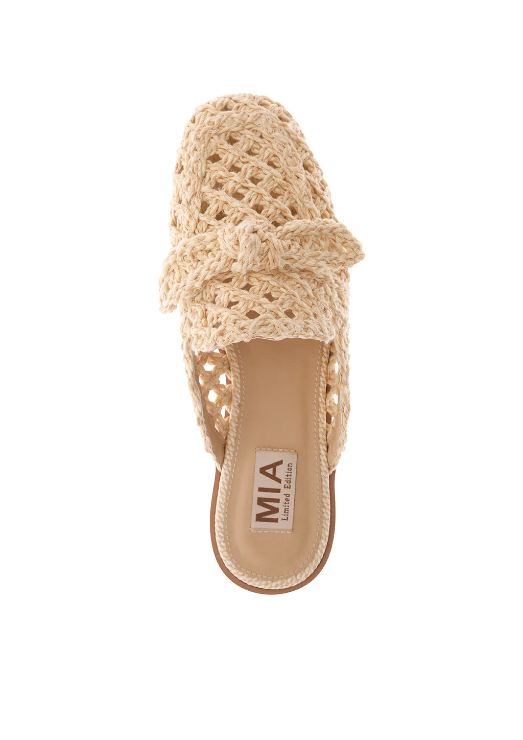 Shoes- MIA Layce Raffia Style slide Slipper Shoe