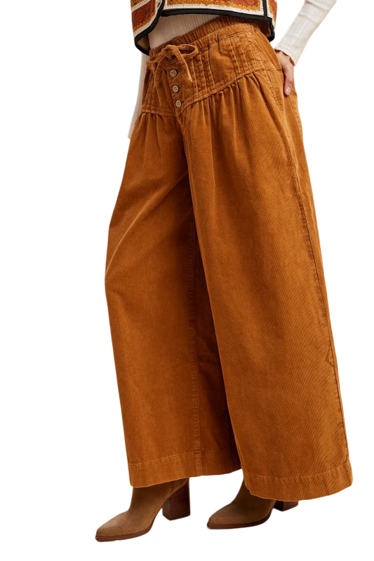 Apparel- Anniewear Mineral Wash Pin Tuck Corduroy Jean Pants