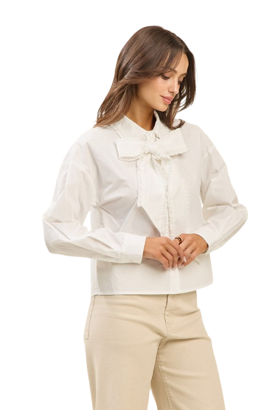 Apparel- Able Top Bow Front Blouse