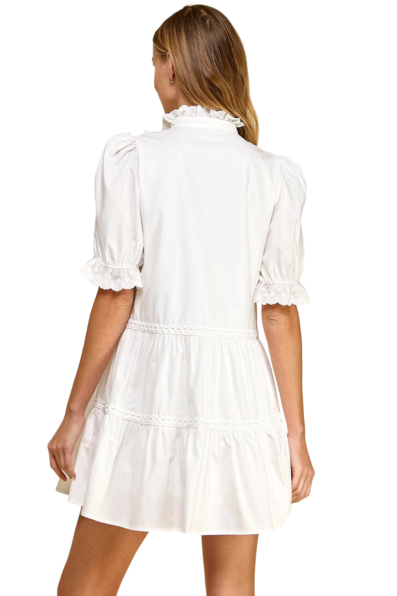 Apparel-TCEC Puff Short Sleeve Mini Dress