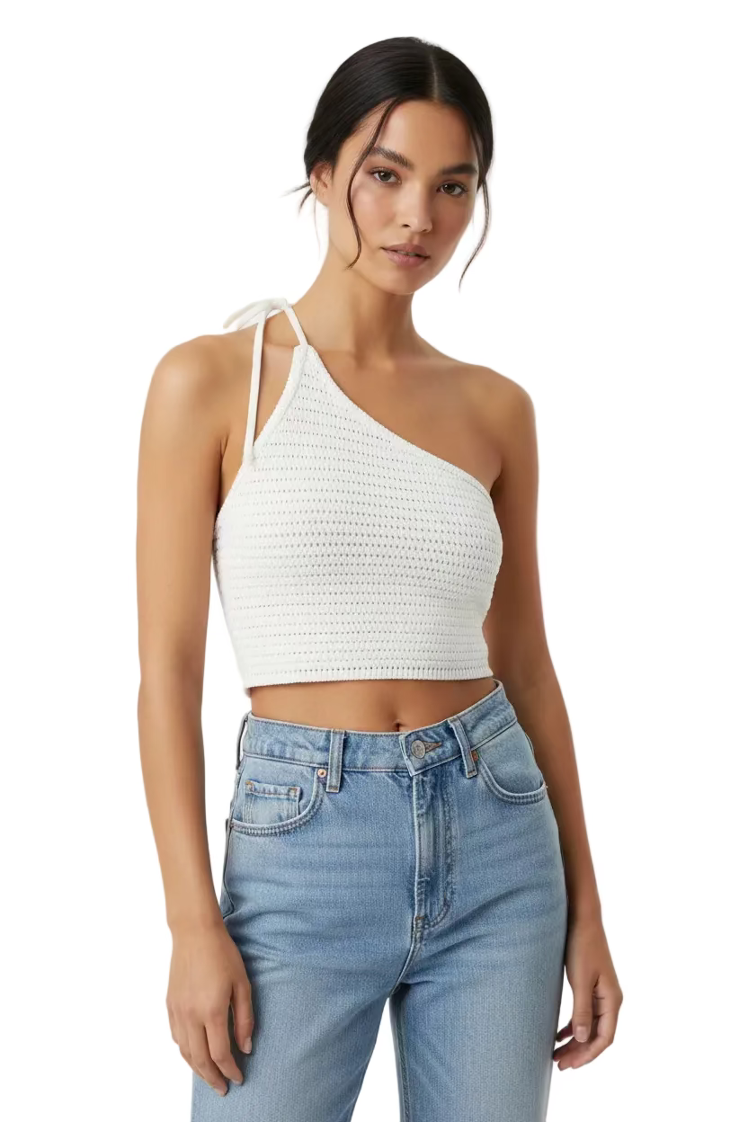 Idem Ditto One Shoulder Tie Knit Top