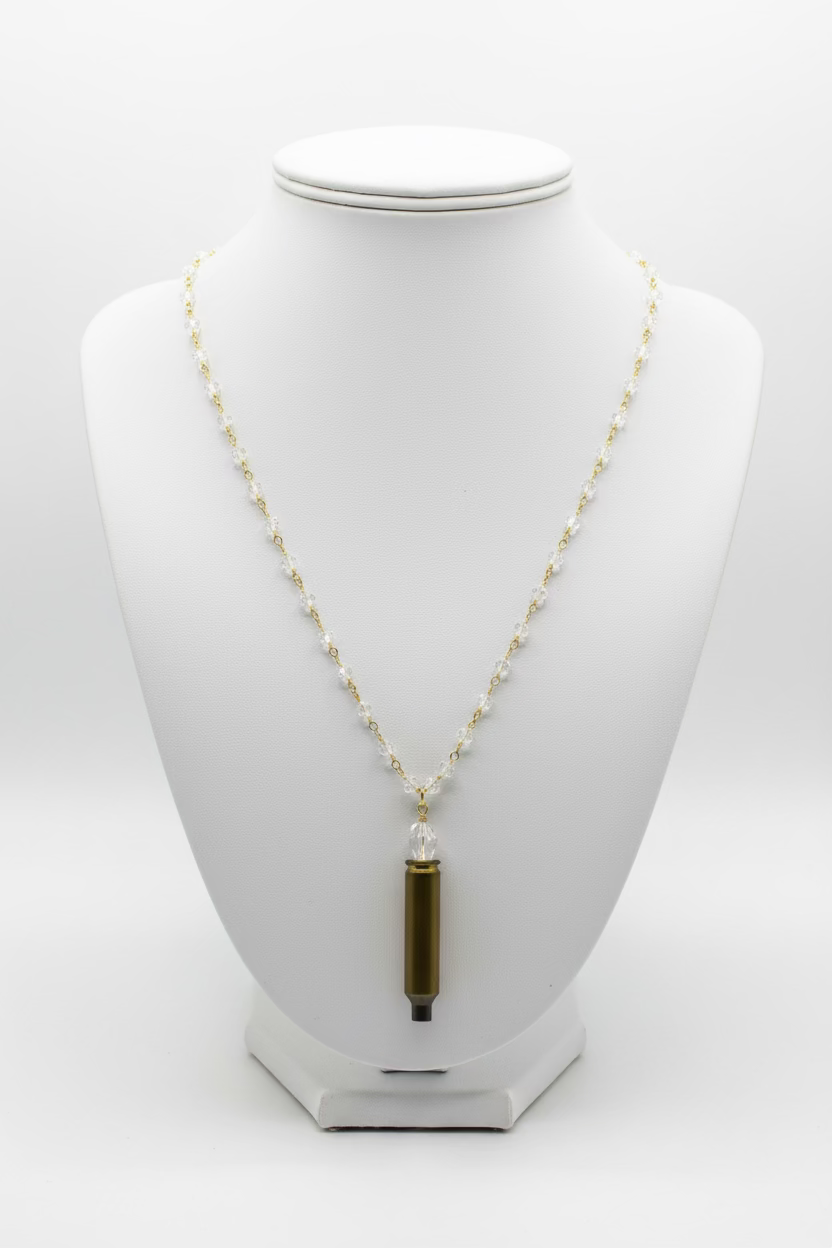 Necklaces- M&E Bling Hand Crafted Shotgun Shell Dainty Chain Necklace