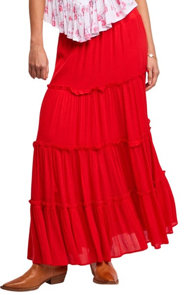 Apparel- Sky to Moon Tiered Maxi Skirt