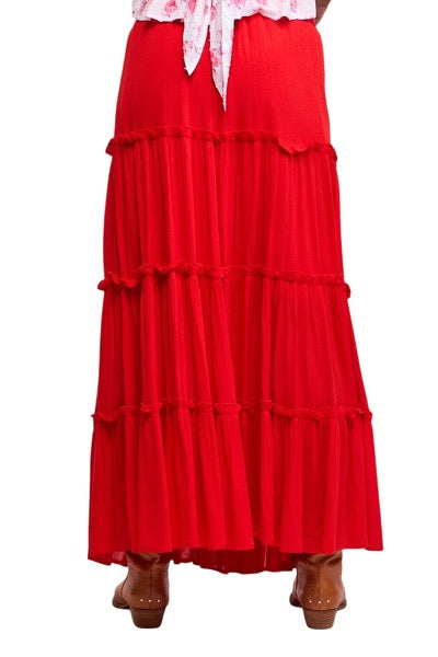 Apparel- Sky to Moon Tiered Maxi Skirt