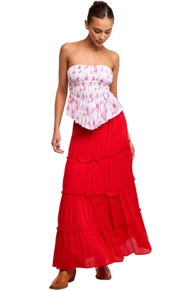 Apparel- Sky to Moon Tiered Maxi Skirt