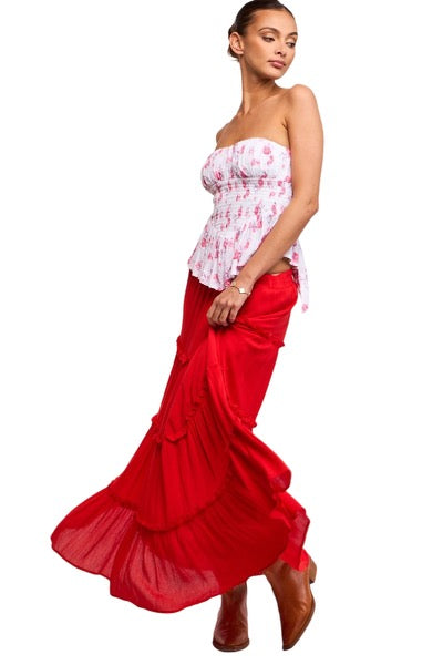 Apparel- Sky to Moon Tiered Maxi Skirt