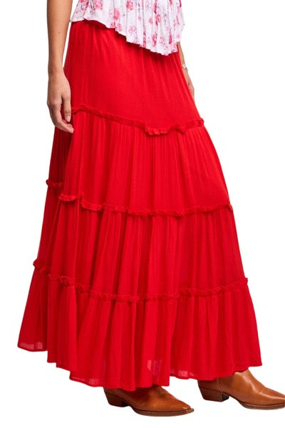 Apparel- Sky to Moon Tiered Maxi Skirt
