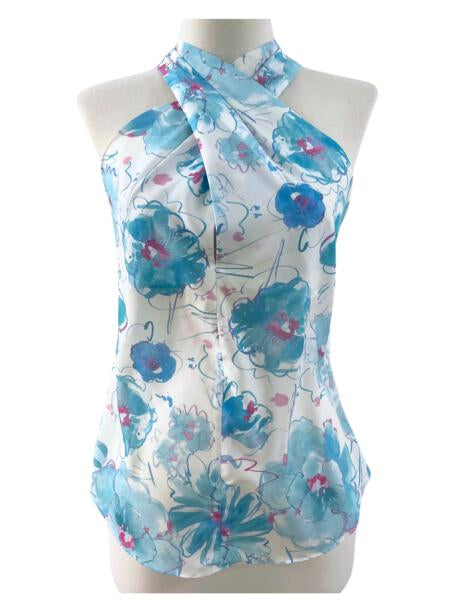 Apparel- Reset by Jane Floral Alora Cross Front Halter Top