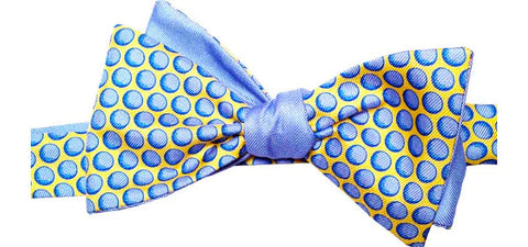 Bow Ties- Lazyjack Press Blue Balls- Reversible