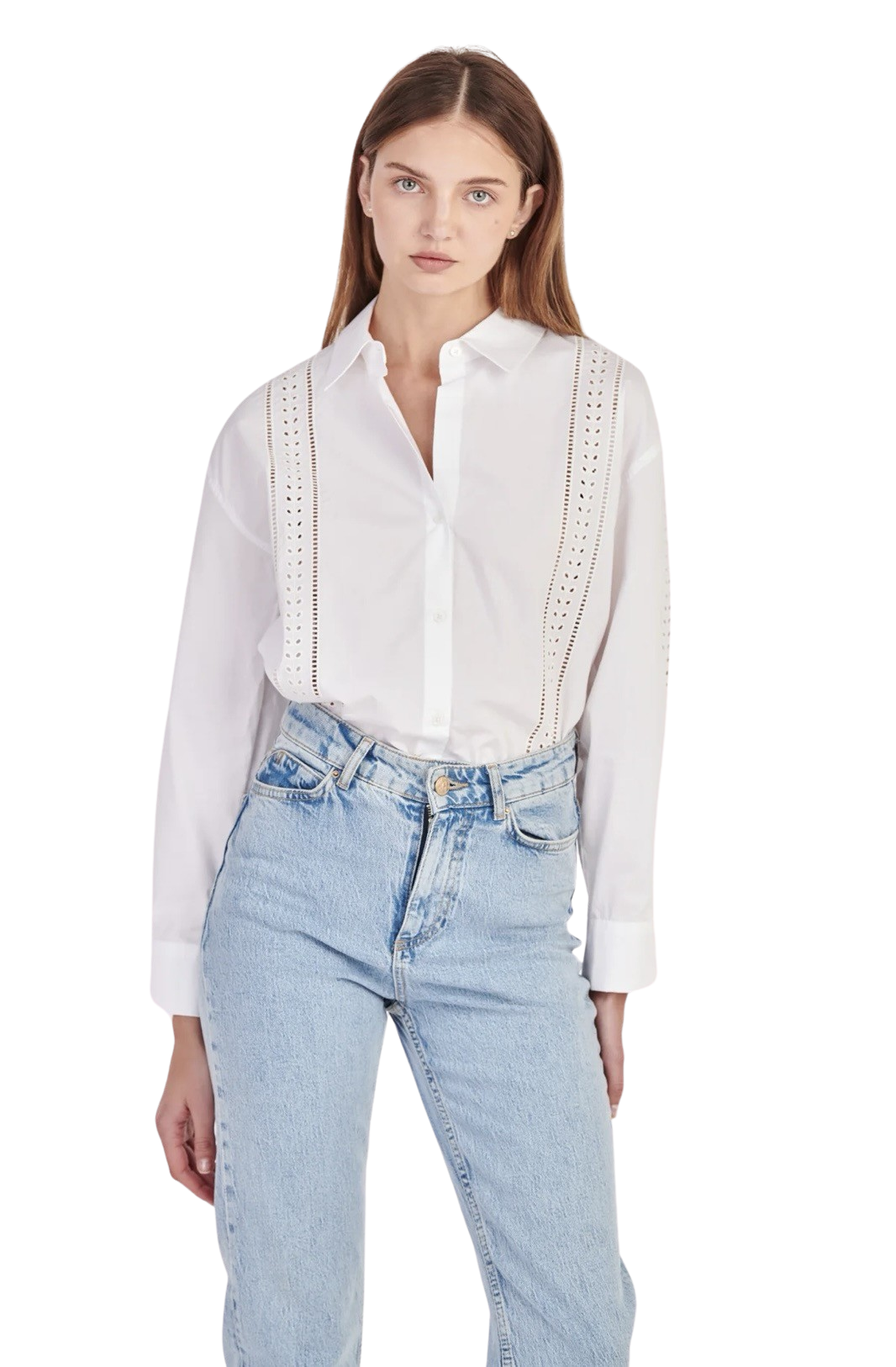 Apparel- English Factory Embroidery Detail Shirt
