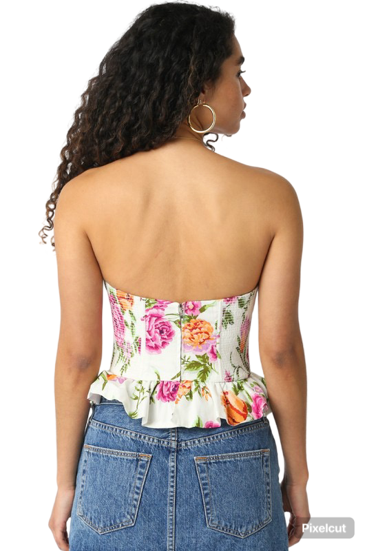 Apparel-Olivaceous Alexis Floral Tube Top