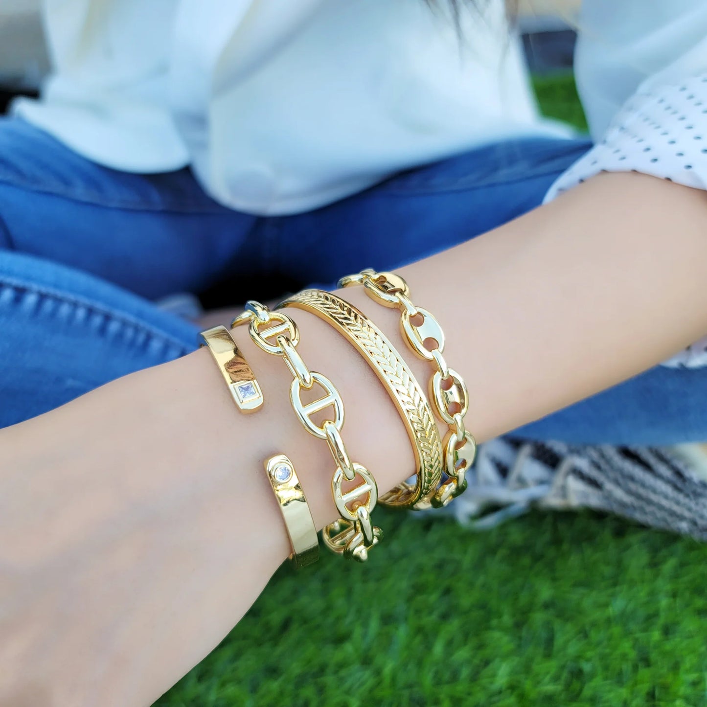 Bracelets- M&E Bling Mariner Cuff