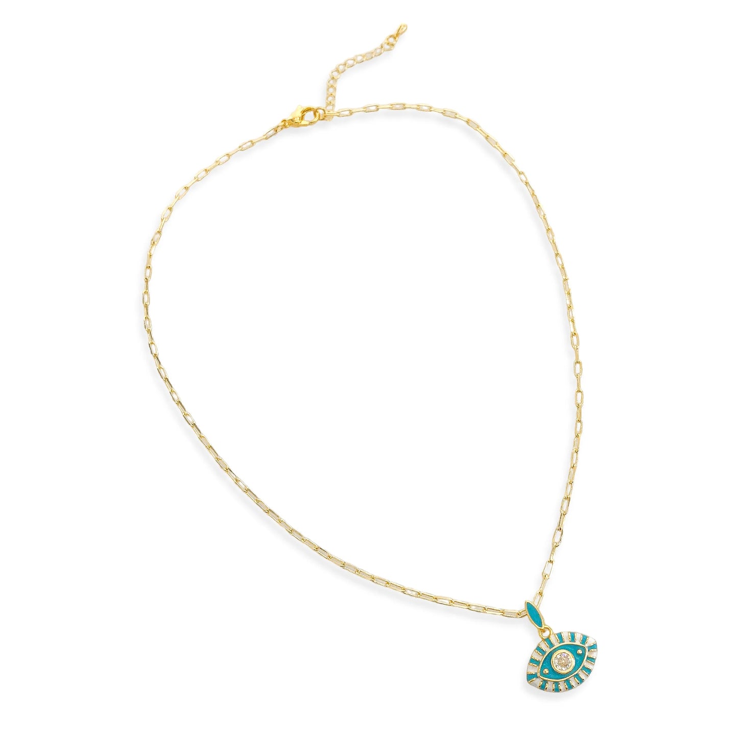 Necklaces- M&E Bling Enamel Eye Necklace