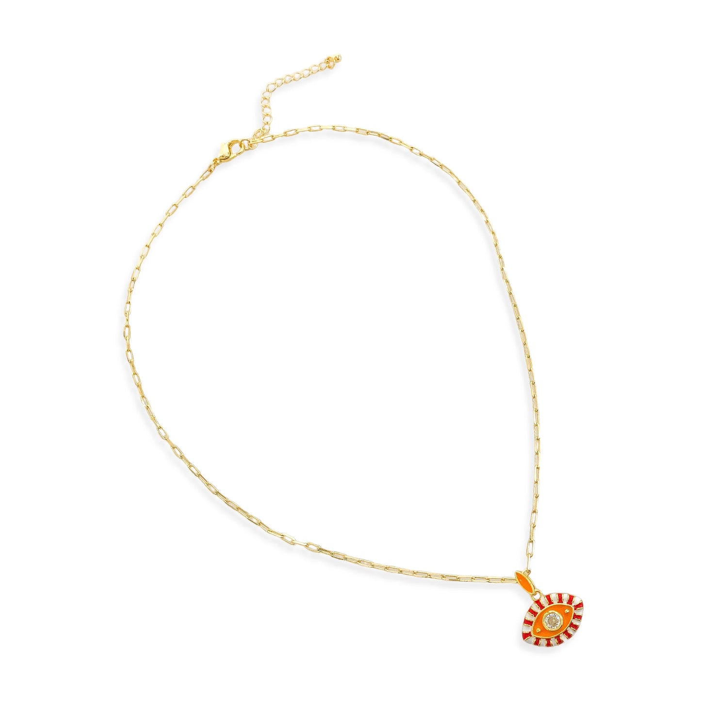 Necklaces- M&E Bling Enamel Eye Necklace