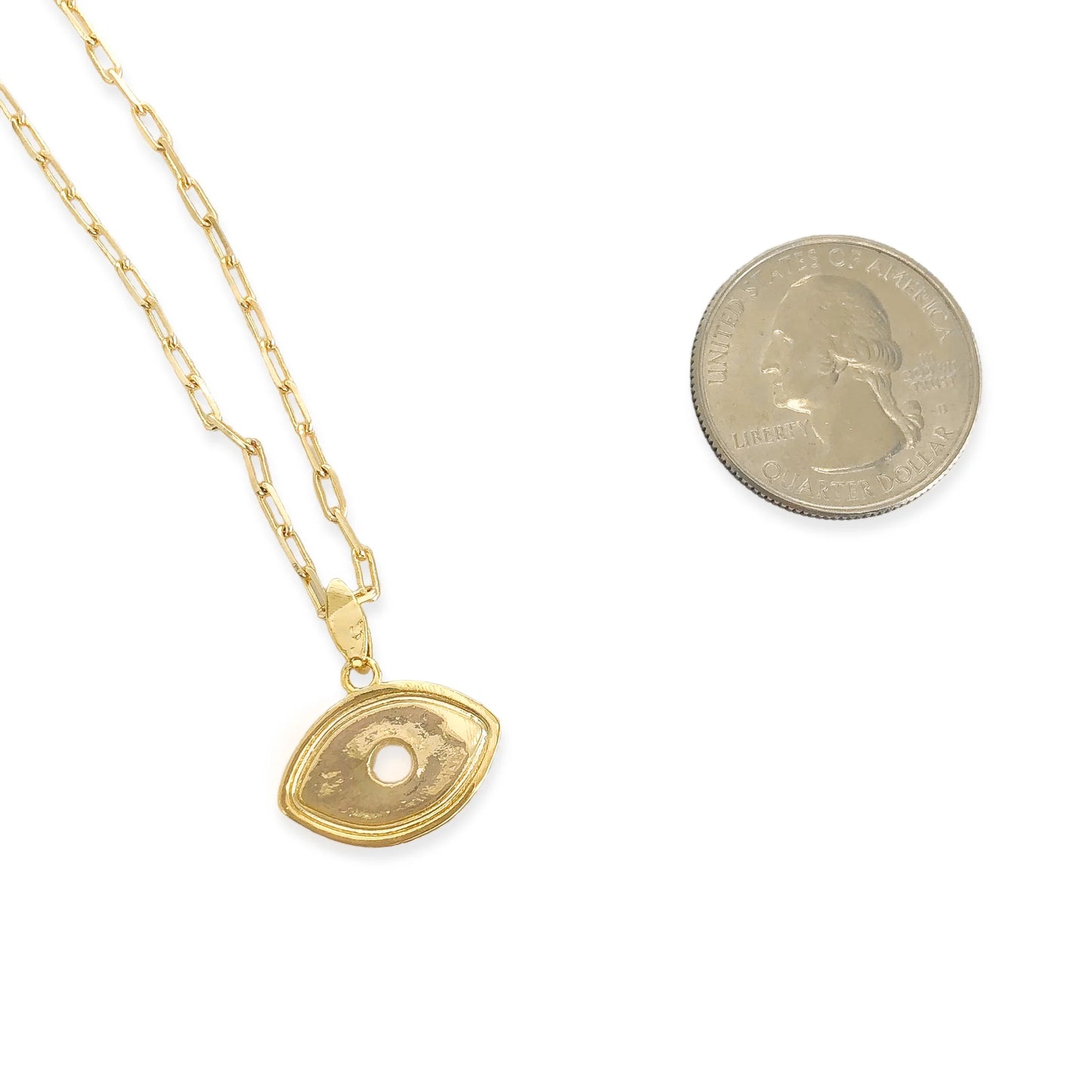 Necklaces- M&E Bling Enamel Eye Necklace