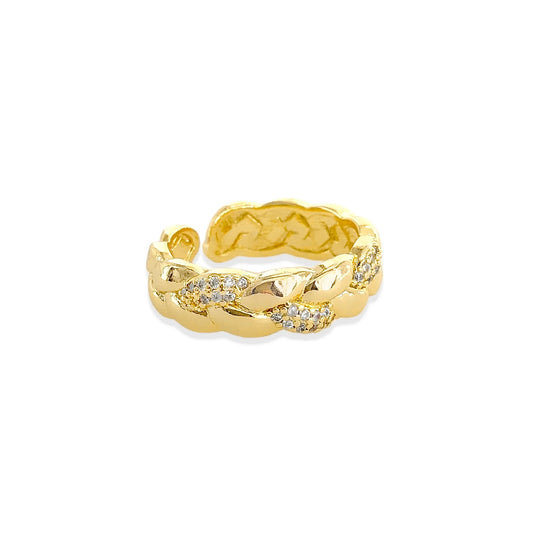 Rings- M&E Bling Braided Ring Lrn255