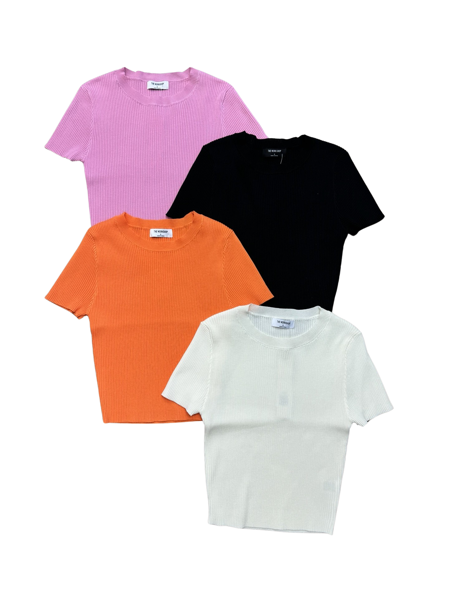 Apparel- The Workshop Scoop Neck Ribbed Fitted Tee